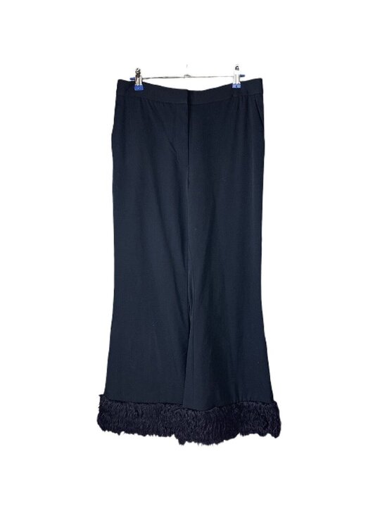Stella McCartney Pants - Stella McCartney Fur Free Fur Dress Pants Dark Navy Size 42 Wool Mohair Fur Trim